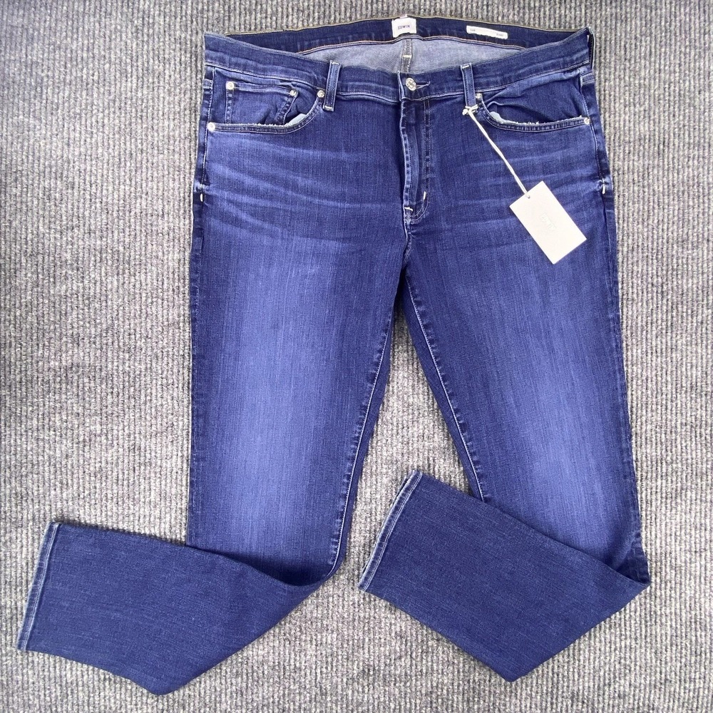 Edwin Men's Lian Skinny Jeans Size 36 Dark Wash Blue Denim‎ Stax EM1000B NWT